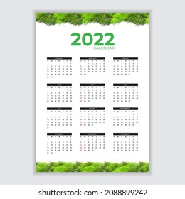 Vector illustration for new year calendar-2022