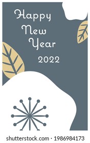 Ilustración vectorial de la tarjeta de año nuevo de la flor de ciruela.