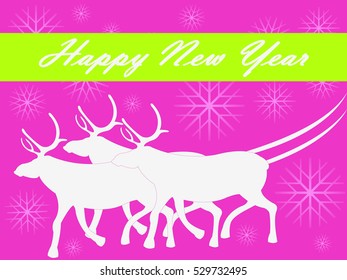 Vector illustration of new year card 