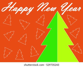 Vector illustration of new year card 