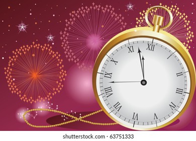 A vector illustration of New Year celebration