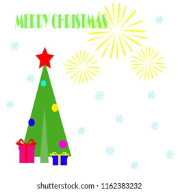 
vector illustration, new year, christmas . minimalism 