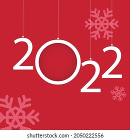 
vector illustration for new year with date 2022