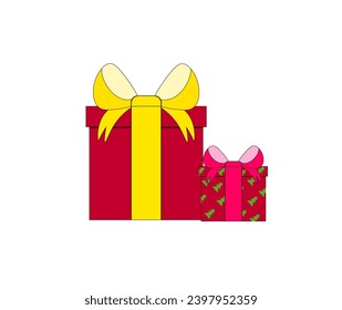 Vector illustration of New Year gift boxes