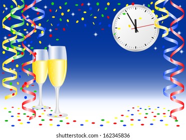 vector illustration of a new year party background