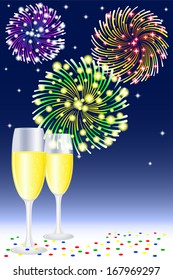 vector illustration of a new year party background