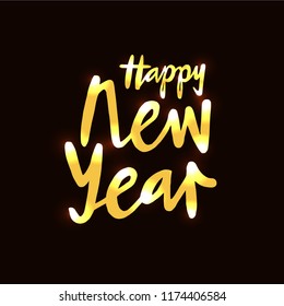 Vector illustration of new year text for typography poster, calendar, greeting card or postcard.