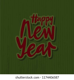 Vector illustration of new year text for typography poster, calendar, greeting card or postcard.