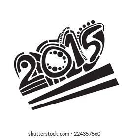 Vector illustration of New Year text
