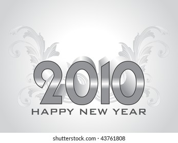 ilustración vectorial del fondo de pantalla del año nuevo para 2010