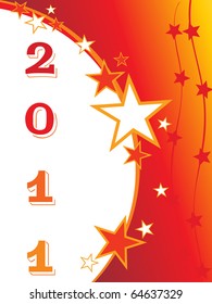 vector illustration of new year wallpaper for 2011