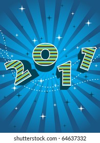 vector illustration of new year wallpaper for 2011