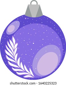 Vector illustration for the new year. White background. Glass multi-colored balls as a decoration. Can be used for cards, covers, web design.