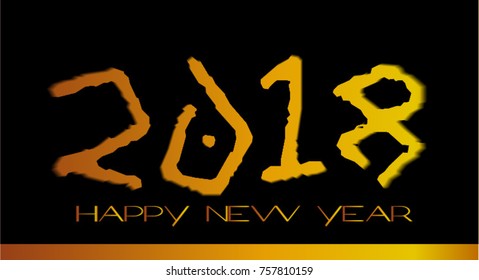 Vector illustration of New years 2018. Happy new year 2018 theme