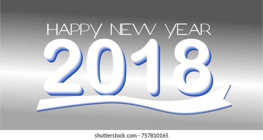 Vector illustration of New years 2018. Happy new year 2018 theme