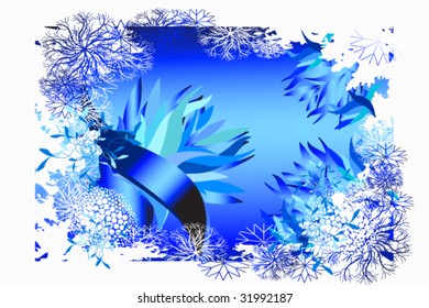 vector illustration of new year's postcard