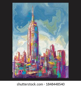 Vector illustration of new york city skyline.