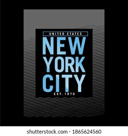 Ilustración vectorial New YORK CITY Typography camiseta gráfica afiche pancarta volante postal