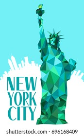 A vector illustration of New York City Statue of Liberty