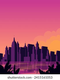 Vektorgrafik. New York, Poster, Banner, Postkartendesign. Modernes Design, Cartoon-Stil.