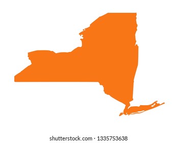 vector illustration of New York State map