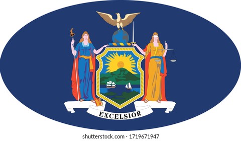 Vektorgrafik der Staatsflagge von New York