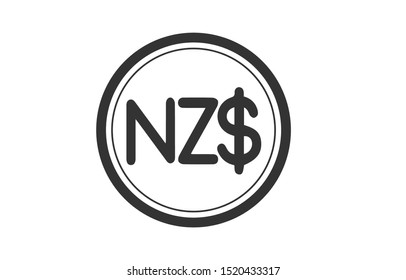 Vector illustration of a new zealand dollar currency icon