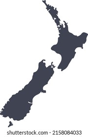 Vector Illustration of New Zealand map