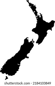 Vector illustration of New Zealand map