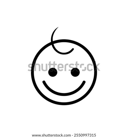 Vector illustration of newborn to 3 year old child icon on white background.
