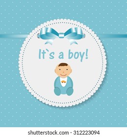Vector Illustration for Newborn Boy EPS10