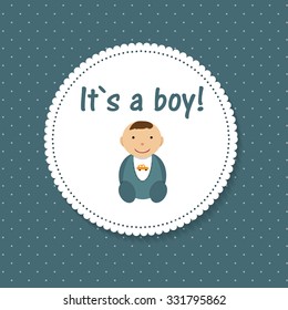 Vector Illustration for Newborn Boy EPS10