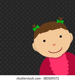 Vector Illustration for Newborn Girl EPS10