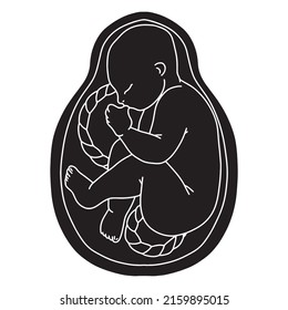 Vector illustration of a newborn. Sleeping baby for creating greeting cards, postcard, invitations, banners, arrangement illustrations, books, covers.
