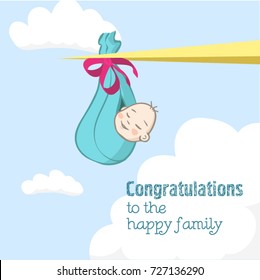 Vector illustration with Newborn for your design