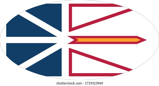 vector illustration of Newfoundland and Labrador flag