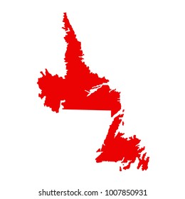 Vector Illustration Of Newfoundland And Labrador Map