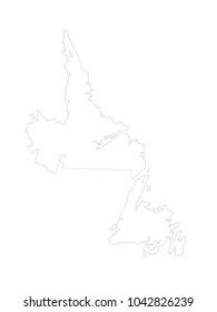 vector illustration of Newfoundland and Labrador map