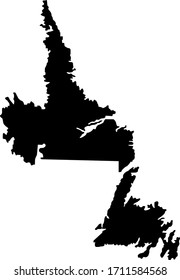 vector illustration of Newfoundland and Labrador map