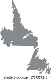 ilustración vectorial del mapa de Terranova y Labrador