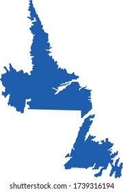 vector illustration of Newfoundland and Labrador map