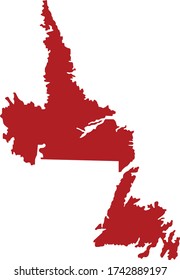 vector illustration of Newfoundland and Labrador map