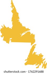 ilustración vectorial del mapa de Terranova y Labrador