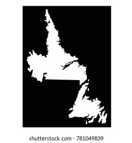 vector illustration of Newfoundland and Labrador map