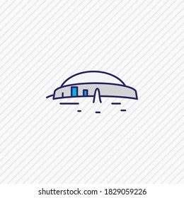 Vector illustration of newgrange icon colored line. Beautiful culture element also can be used as meath icon element.