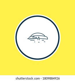 Vector illustration of newgrange icon line. Beautiful history element also can be used as meath icon element.