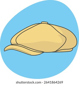 vector illustration of newsboy or newspaper boy hat