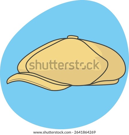 vector illustration of newsboy or newspaper boy hat
