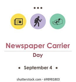 Vector Illustration For Newspaper Carrier Day In September