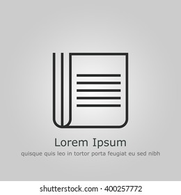Vector illustration of newspaper icon. Premium quality web icon